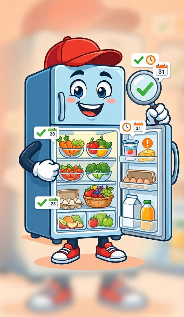 Frigolo inspecte son frigo